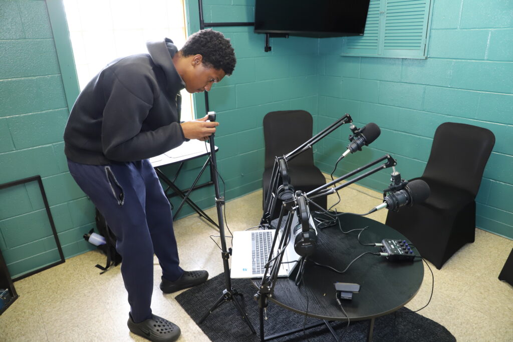 The center also features a podcast studio, where guests can document the experiences of the Riverdale community.
